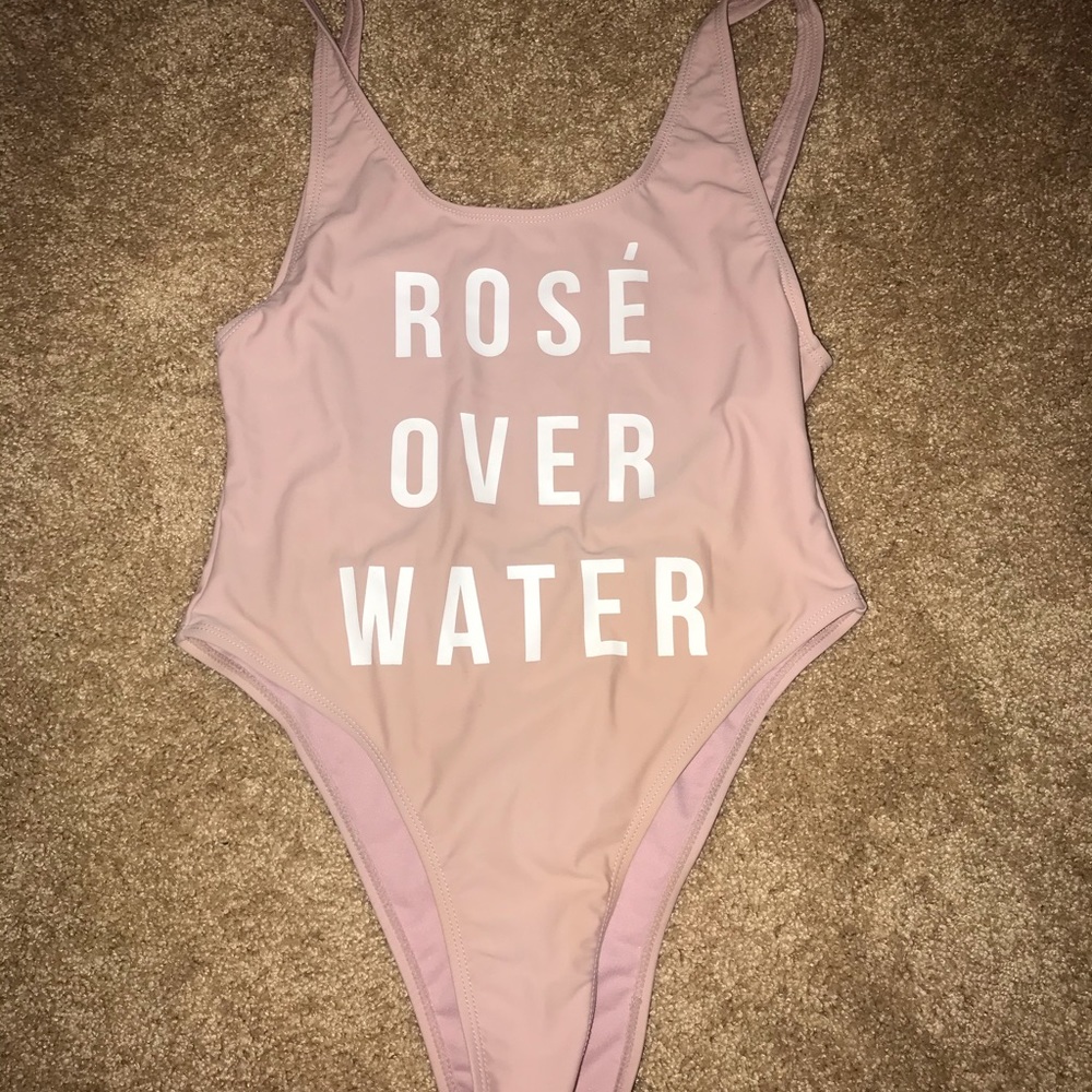 Rosé over water one piece swimsuit